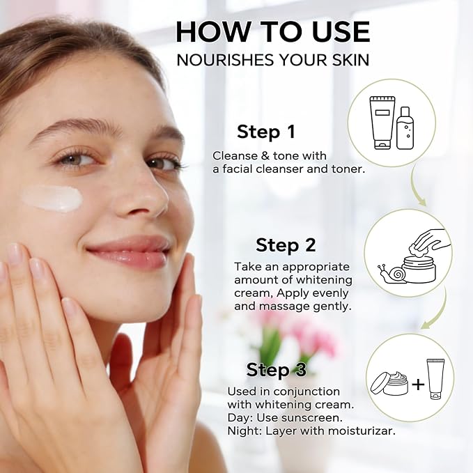 Snail Mucin Cream, Revitalizing Hydrating Moisturizer for All Skin Types, Enriched with Snail Extract for Radiant Smooth Skin, Ideal for Dry and Dull Complexions