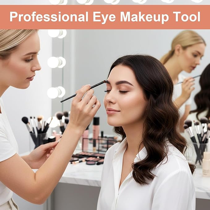 300PCS Disposable Angled Eyebrow Brushes, Bulk Brow Tint Brushes, Eye Makeup Brush Eyeliner Brush Tinting Flat Tapered Eyebrow Concealer Brush for Women Girls Salon Beauty Cosmetic Tool
