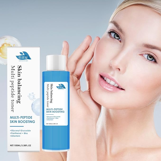 Multi-Peptide Skin Toner with Glyceryl Glucoside, Intense Hydrating & Gently Refining Facial Essence for Dry and Sensitive Skin, 3.38 Fl Oz