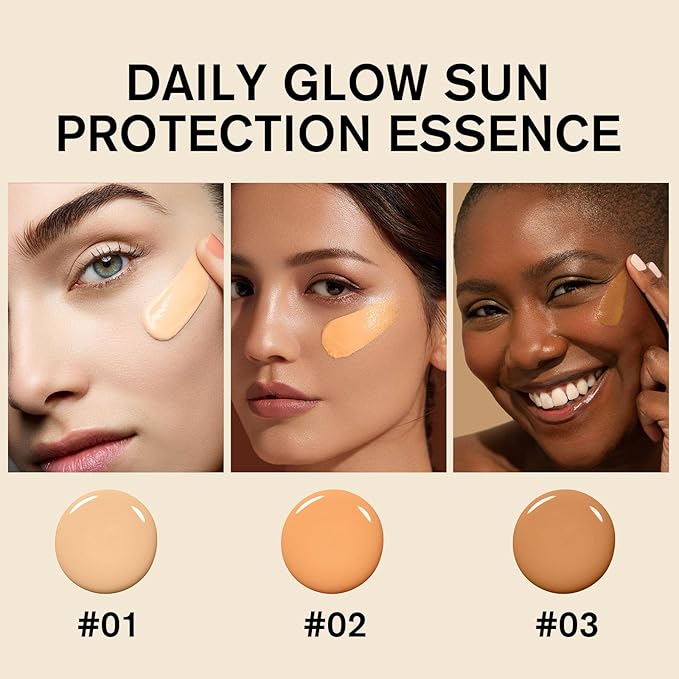 Daily Tinted Fluid Sunscreen, Tinted Moisturizer with SPF 40 Skincare, Ultra-Light Fluid Broad Spectrum Protection for Face, Blends Seamlessly for Healthy Glow, Fast-Absorbing, Oil-Free (Light)