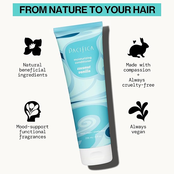 Pacifica Conditioner Moisturizing Coconut Vanilla, 8 Fl Oz