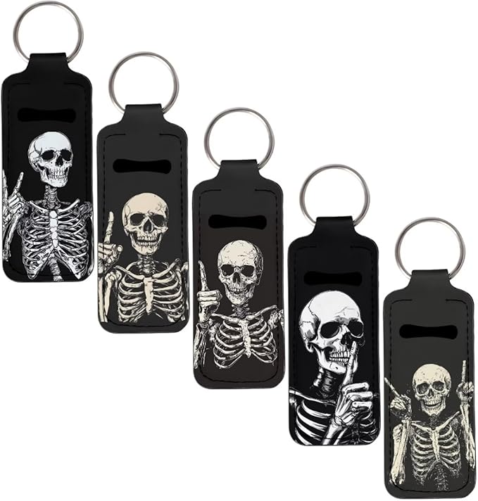 Pensura Chapstick Holder Keychain Fashion 5 Pcs Car Keychain Holder Portable Chapstick Holder Keep from Scratched and Dust