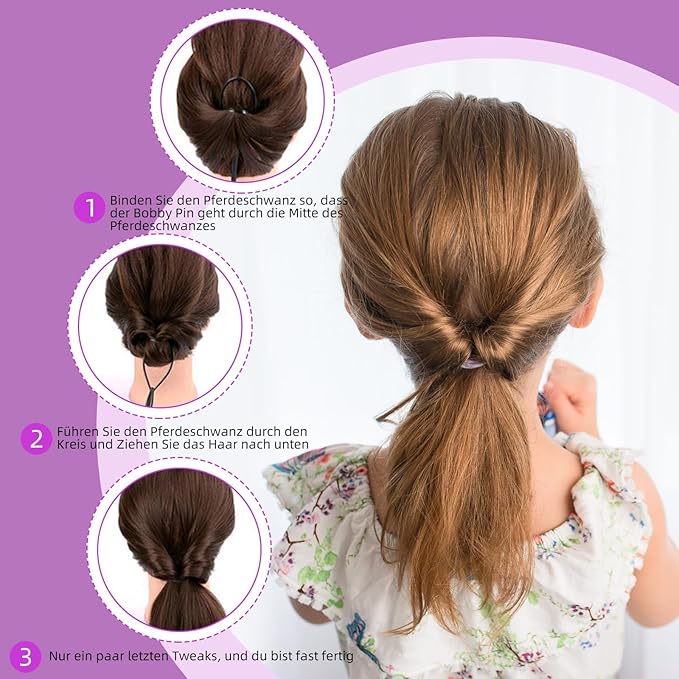24PCS Multi-Color Topsy Tail Hair Tool - Large & Small 2 Sizes Hair Loop Styling Tool Set Hairs Pull Through Tools, French Braids, Ponytails, Hair Pull Through Tool for Women and Girls