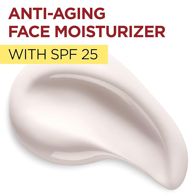 L'Oréal Paris Revitalift Anti-Wrinkle and Firming Face Moisturizer with SPF 25, Pro-Retinol and Centella Asiatica, Paraben Free, 1.7 oz (Packaging may vary),(Pack of 2)