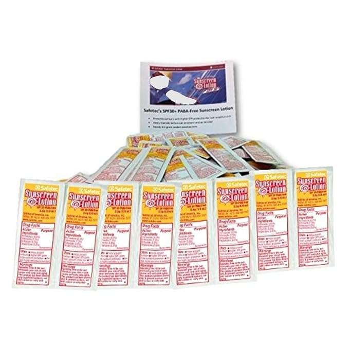Safetec Sunscreen Lotion 50 Packets SPF30+ and PABA-free