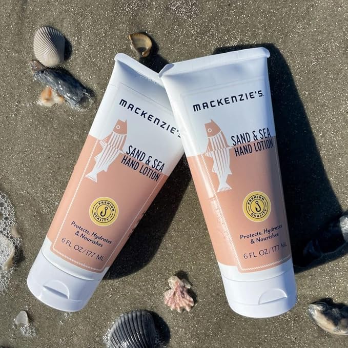 MACKENZIE'S Sand & Sea Lotion 6 oz - Gifts for Fishermen - Gifts for Men - Gifts for Women - Natural - Moisturizing - Hand Lotion - Body Lotion