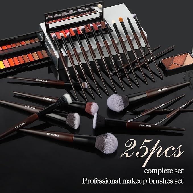 35Pcs Professional Makeup Brushes Set, High End 25 Pcs Make up Tools For Powder Foundation Concealers Blush Eyeshadows and 8 Puff 2 Makeup Sponge. Artist MUST HAVES Travel and Daily (black)
