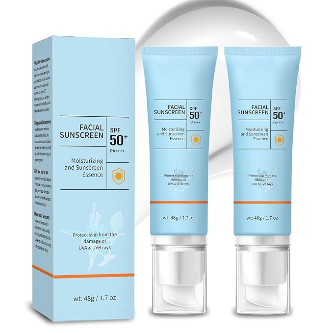 Clear Face Sunscreen SPF 50 Oil-Free, Non-Greasy Facial Sunscreen for Sensitive Skin & Acne-Prone, Hydration, Broad Spectrum UVA/UVB, Water-Resistant 80 Min, No White Cast, Reef-Safe & Vegan (2)