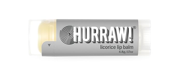 Hurraw! Licorice Lip Balm: Organic, Certified Vegan, Cruelty and Gluten Free. Non-GMO, 100% Natural Ingredients. Bee, Shea, Soy and Palm Free. Made in USA
