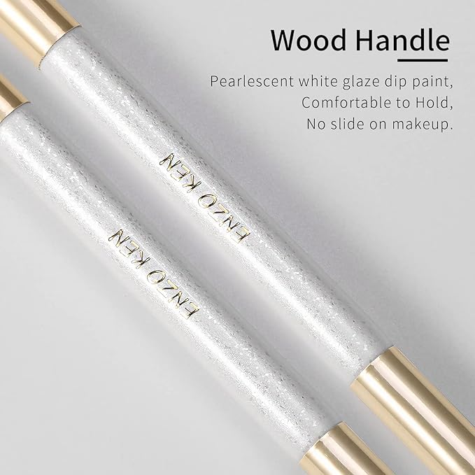 Small Nose Contour Brush, Angled Concealer Brush, Under Eye Concealer Makeup Brush - White