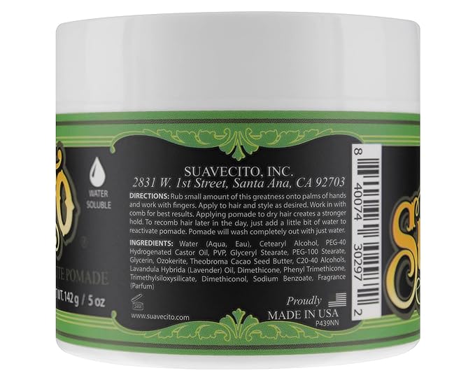 Suavecito Pomade Matte (Shine-Free) Formula 5 oz, 1 Pack - Medium Hold Hair Pomade For Men - Low Shine Matte Hair Paste For Natural Texture Hairstyles