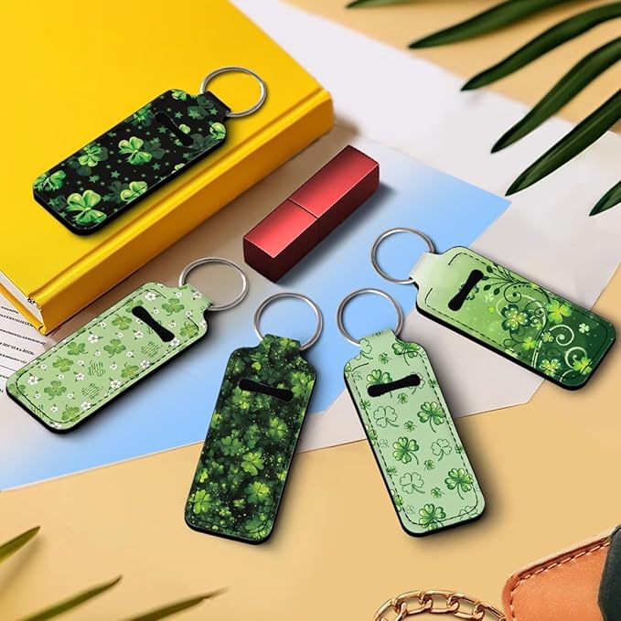 Pensura Chapstick Holder Keychain Fashion 5 Pcs Car Keychain Holder Portable Chapstick Holder Keep from Scratched and Dust