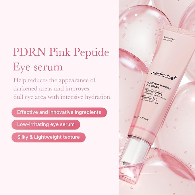 medicube PDRN Peptide Serum Duo for Face & Eye: PDRN Peptide Eye Serum and Salmon DNA Facial Serum for Radiant, Plump Skin | Korean Skincare, Gifts for Women, Skin Care Set