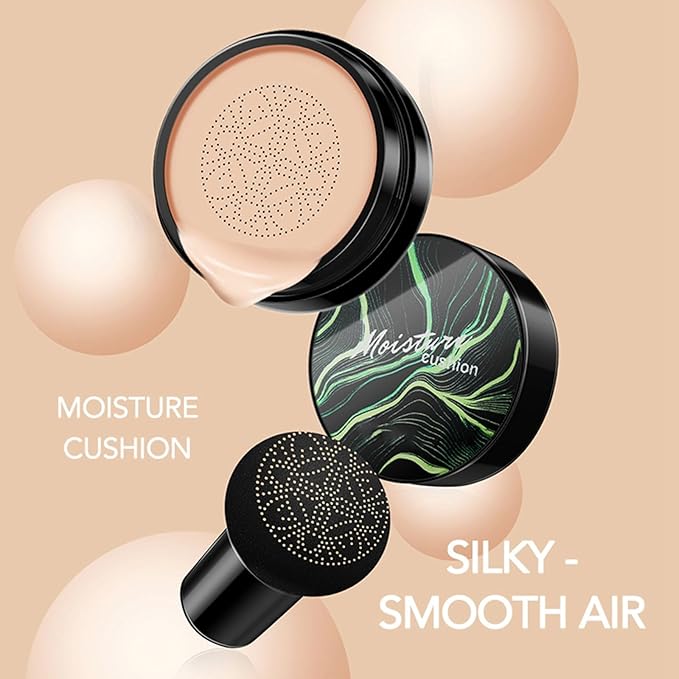 Honey and Pine Makeup, Honey and Pine CC Cream, Mushroom Head Air Cushion CC Cream, Honey and Pine Moisture Concealer Foundation, Honey & Pine Make Up Flawless Light Long Lasting (Natural, 2.99IN)