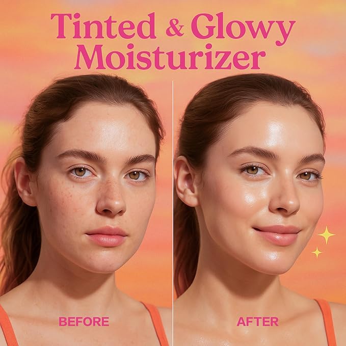 Beaming Tinted Moisturizer with SPF 40, Daily Facial Sunscreen with Glow Effect, UVA/UVB Protection, Vitamin E & Shea Butter Infused, For All Skin Types & Tones | 1.7 fl oz