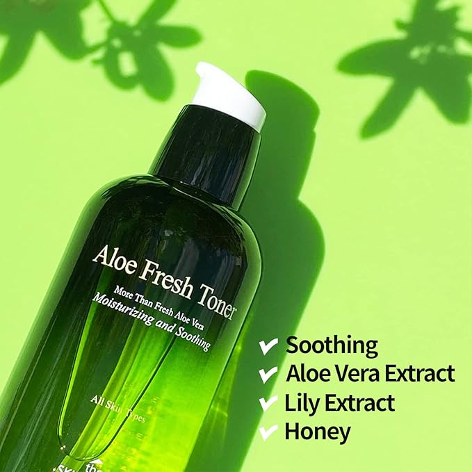 The Skin House Aloe Fresh Toner 130ml (4.4 fl.oz.) Aloe Vra Relaxation Deep Hydration/Paraben Free, Cruelty Free, Korean Skin Care