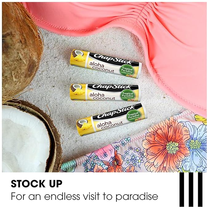 ChapStick Lip Care Bundle – Mocktail Collection + Aloha Coconut Lip Balm, 0.15 Oz Ea (5 Piece Set)