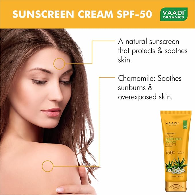 Vaadi Herbals Sunscreen Lotion SPF-50, 110g