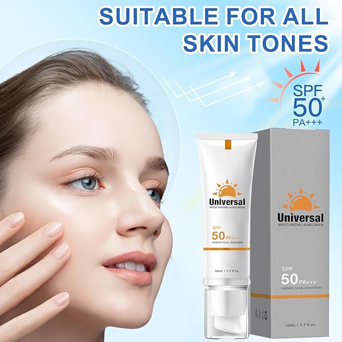Tinted Sunscreen For FaceSPF 50,Universal Protector Solar 50 Face Sunscreen Moisturizer, No White Cast, No Sticky,Suitable for all Skin Types and UV Protection, Travel Size Sunscreen (3pcs)