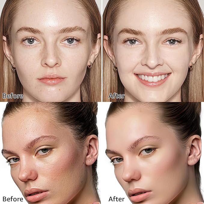 Mushroom Head Air Cushion CC Cream - Tattoo Cover up Moisturizing BB Creams Foundation, Long-Lasting Waterproof Concealer Full Coverage for Even Skin Tone (Ivory, 1 PCS)