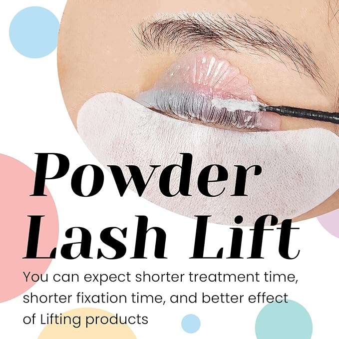 PERMANIA Korean Lash Lift Powder, Super Mix Eyelash Perm Solution Achieve Glue-free for Lash Lift, Salon Use (Only Powder-White)