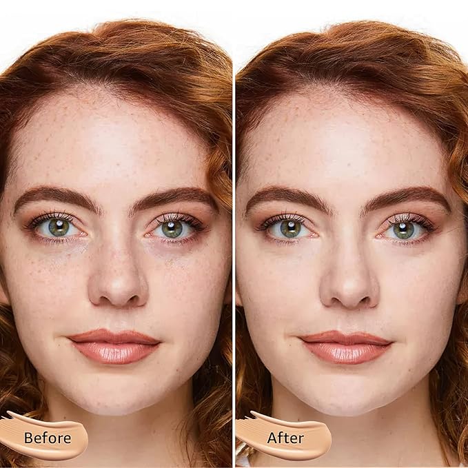 Mushroom Head Air Cushion CC Cream - Oil Control & Moisturizing Concealer Makeup Base, Brighten Long - Lasting Even Color Correcting Concealer Full Coverage for All Skin Types (Nude)