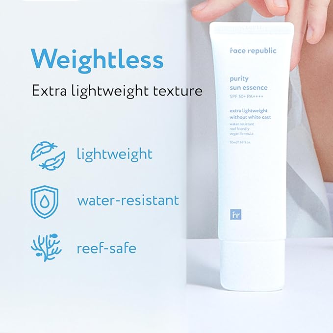 Face Republic Effortless Glass Skin - Blooming Essence Rose Mist + Purity Sun Essence | All In One Mist for Instant Glass Skin | SPF 50+ Broad Spectrum UV Sunscreen | Vegan Korean Skin care