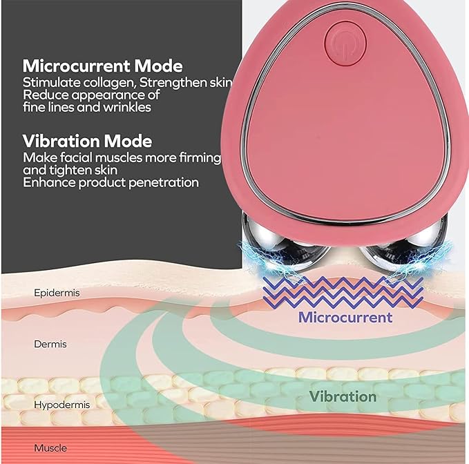 Pauenz 2023 Facial Device, Lift Face and Tighten Skin, Skin Tightening Device for Women, Pink