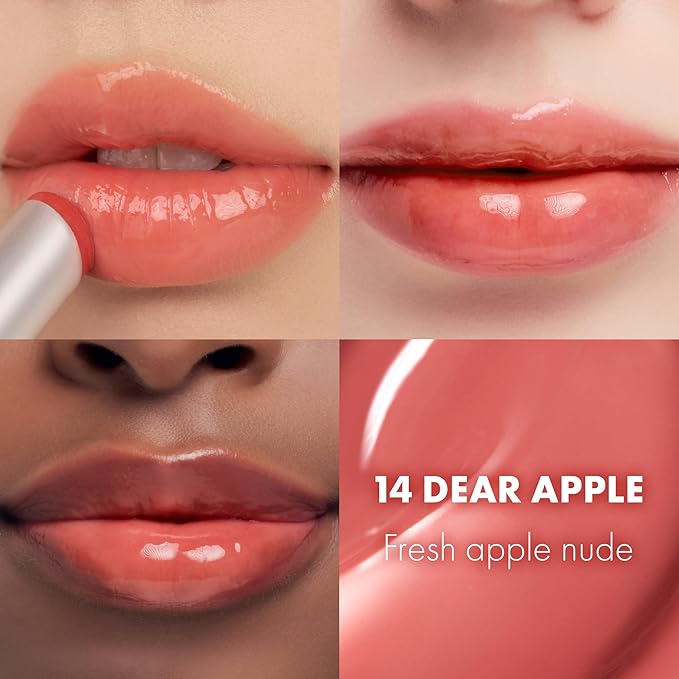 rom&nd GLASTING MELTING BALM #14 Dear Apple | Hydrating Lip Gloss Stick for Crystal Clear Shine & Natural Tint | Non-Sticky, Long-Lasting Moisture