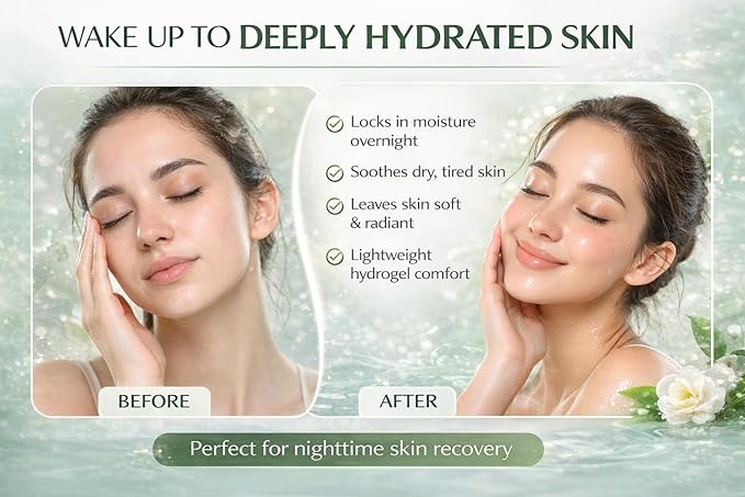 Hydrogel Collagen Face Mask – Deep Hydration Sheet Mask with Aloe Vera, Firming & Anti-Wrinkle Korean Skincare, Spa-Grade Hydrogel Mask for Dry Skin, 4 Pack