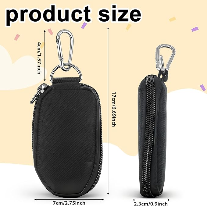 Lipstick Holder, Portable Lip Balm Holder with Keyring Clip, Lipstick Lip Gloss Sleeve Pouch Travel Small Cosmetic Organizer Lipsticks Case for Women (Black)