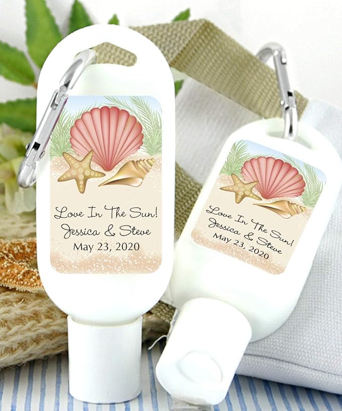 arabiner SPF 30, Custom Sunscreen for Wedding Favors, Bridal Showers, Party Favors (Set of 12) L8