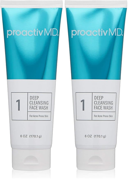 Proactiv MD Exfoliating Face Wash,Gentle and Hydrating Facial Cleanser and Acne Treatment for Sensitive Skin,6 Oz Clear Unscented,(Pack of 2)