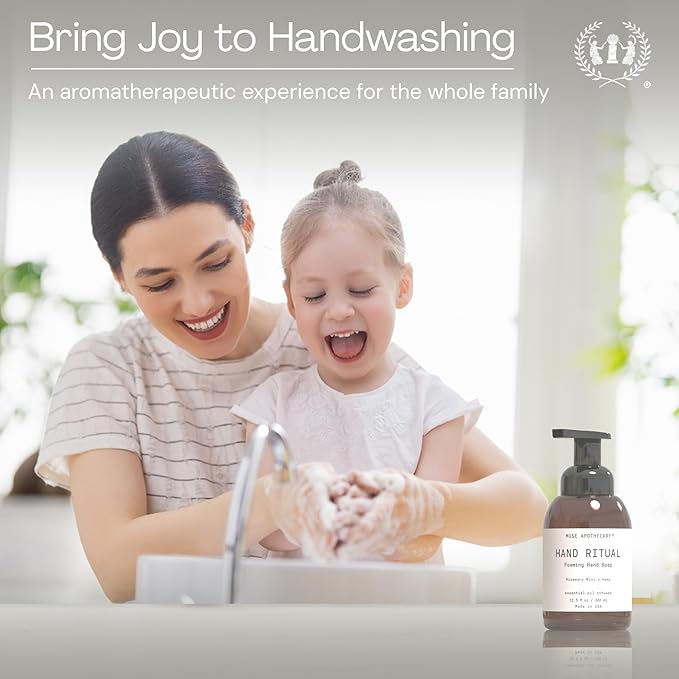 Muse Apothecary Hand Ritual - Aromatic and Nourishing Foaming Hand Soap, Infused with Natural Aromatherapy Essential Oils - USDA Certified Biobased - 11.5 oz, Fleur du Lavender