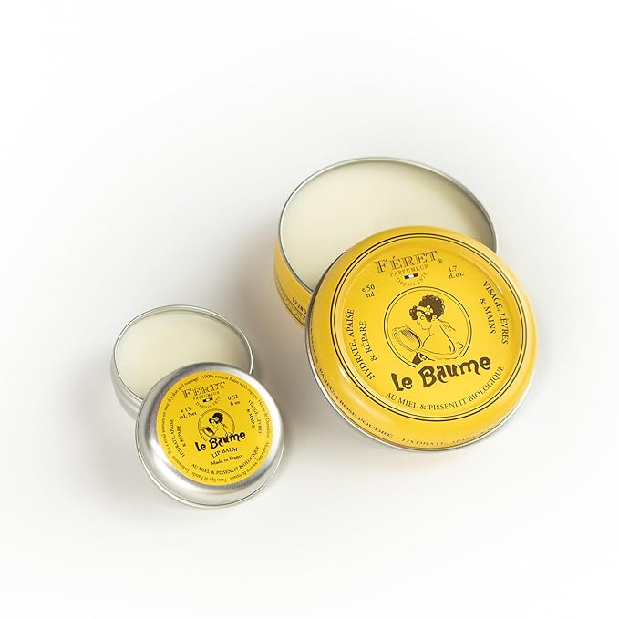 Feret Parfumeur Le Baume Multi-Purpose Balm – Rose Poudré – Natural Lip Balm with Shea Butter & Honey – Hydrating Moisturizer for Dry Skin, Lips & Cuticles – Made in France – 15ml/0.52 Ounce