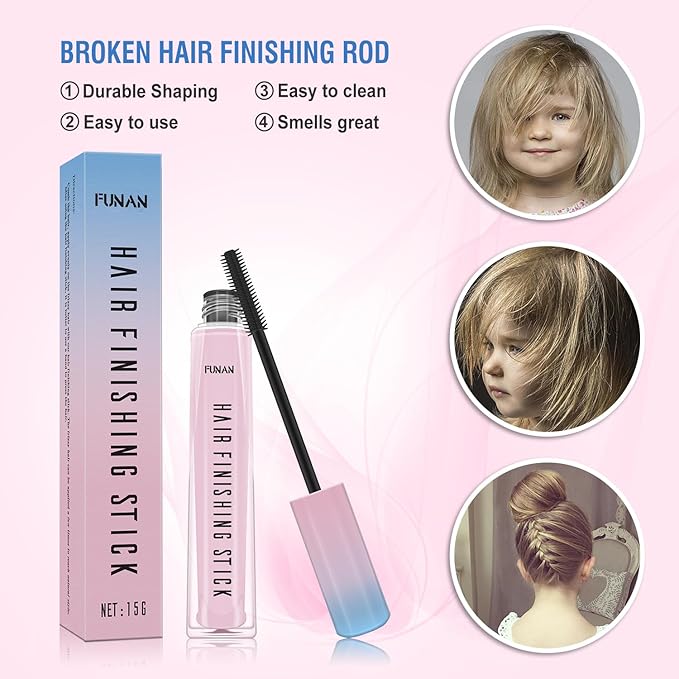 Hair Finishing Stick 2 Pack for Small Broken Hair Cream/Gel for Women Naturally Refreshing, Non-Greasy and Non-Sticky