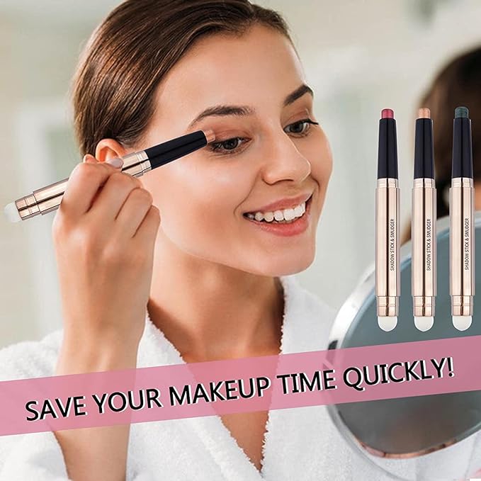 Bright Green Eyeshadow Stick Cream Smooth Shimmer Eyeshadow Pencil Eyeliner Hypoallergenic Dark Light Matte Crayon Palette Waterproof Long Lasting Eye Shadow Highlighter Stick