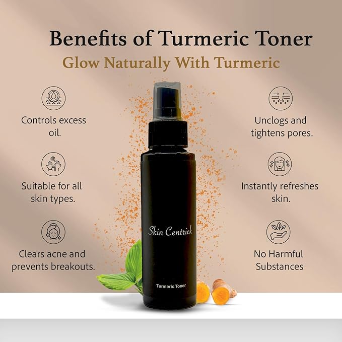 Turmeric Toner, Help heal Skin Problems and Maintain Your PH Levels for Healthier, Glowing Skin.