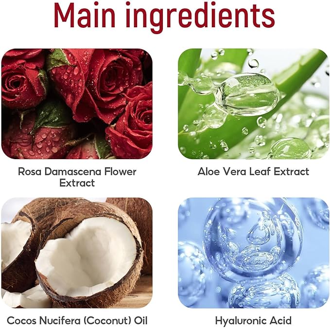 Rose Water Spray, Hydrating Facial Mist for Face - Hydrating, Reduces Fine Lines, Boosts Collagen Production, & Soothes Skin, Facial Toner Mist, Rejuvenates & Clarifies Conditioning