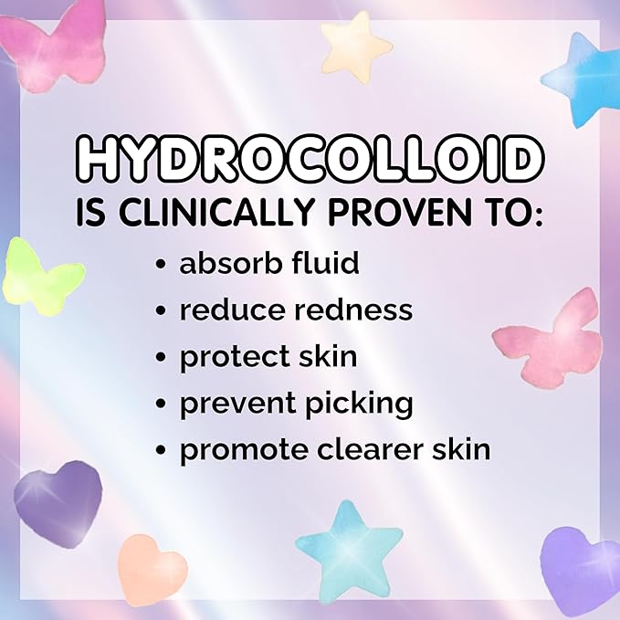 Heal & Conceal Pimple Patch - Cute Holographic Butterfly Shaped Acne Patches, Fun Hydrocolloid Zit Stickers for Face (Iridescent Pink Butterflies, 84 Count)