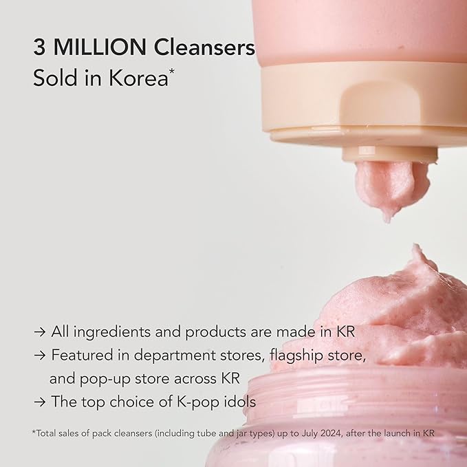Whipped Korean Skincare Face Wash, Doubles as a Face Mask, Mugwort Tea Tree, Deep Cleansing Vegan Facial Cleanser for Oily Skin and Pore Care with Niacinamide, Hyaluronic Acid, Ceramide