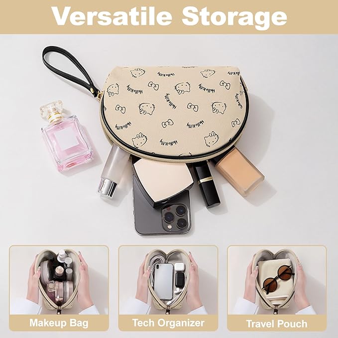 AmBealla 2PCS Cosmetic Bag Storage Purse Bag for Women,Cute Compact Travel Makeup Bag for Keys and Phone,Practical for Girls,Travel Bag for Toiletry
