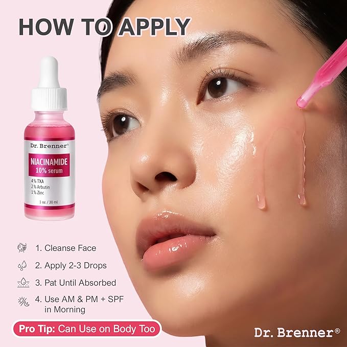 Niacinamide serum10% + TXA 4%, Tranexamic Acid Dark Spot Corrector with Zinc 1% & Arbutin 2% - Brightening Serum for Hyperpigmentation, Acne Scars, Uneven Skin Tone, Glass Skin