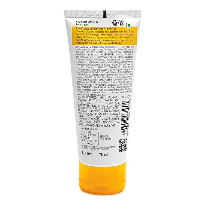 Kaya Skin Clinic Daily Use Sunscreen SPF 30, 75ml