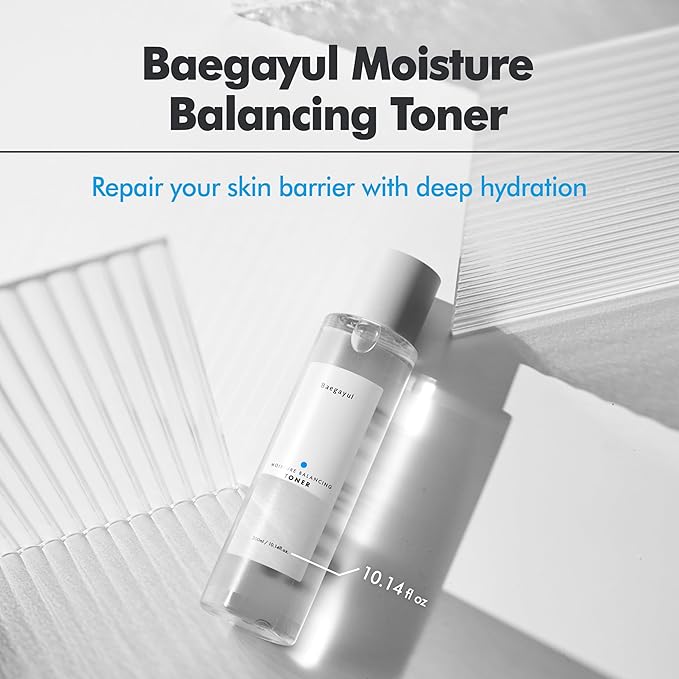 Moisture Balancing Face Toner – Hydrating Korean Toner for Sensitive Skin with Low pH, CICA & Ceramide, PHA and Job’s Tears Extract, Plumping & Calming K-Beauty Skincare (10.14 fl oz)