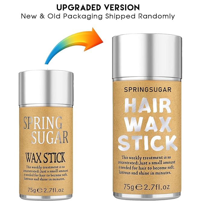 5 Pcs Hair Wax Stick for Flyaways Edge Control Slick - Styling Tools Includes , Finishing , Comb, Gel for Fly Away for Women