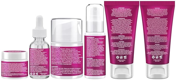 Skin Care Set Kit,Professional Pore Minimizer Soothe, Hydrate, Oil Control, Deep Cleanse Women Teen Girls Skincare Facial Skin Care Products,Travel Facial Skin Care Routine Kit Women Beauty Gift Set