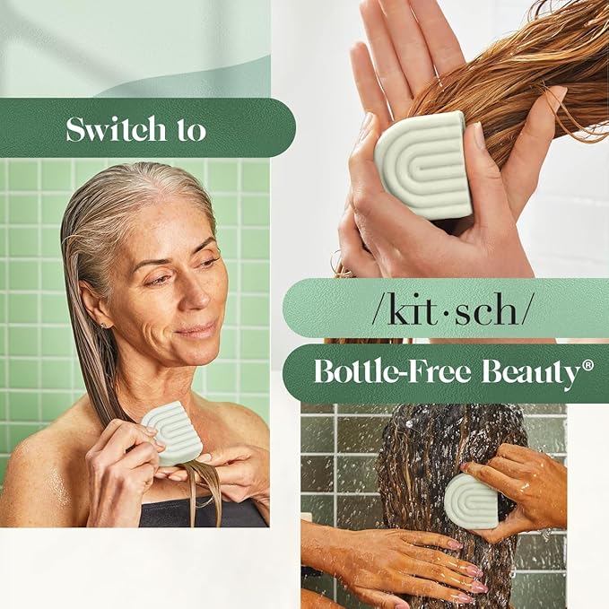 Kitsch Rosemary & Biotin Volumizing Hair Conditioner Bar for Hair Growth & Thickening – Hydrating & Cleansing Hair Conditioner for Women & Men - Paraben, Silicone & Sulfate Free - 2.7 oz