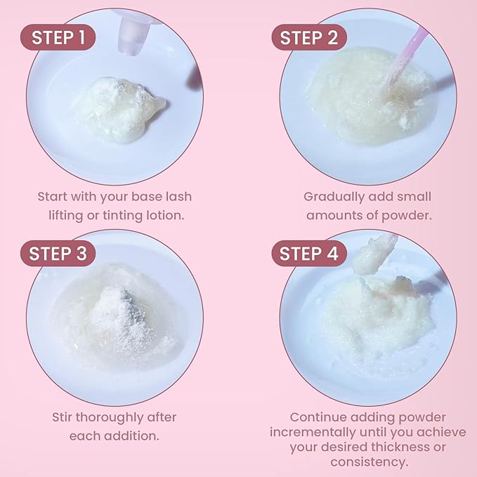 Lash Lift Powder Lomansa Korean Lash Lift Super Mix Solution Keratin Eyelash Lift Viscosity Enhancing - F More Mix Viscosity