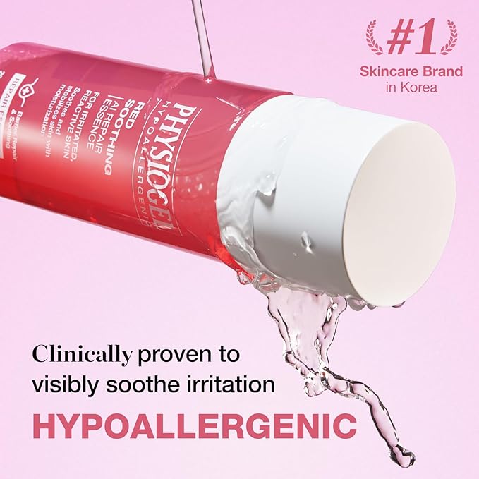 Physiogel Red Soothing Essence, Reduces Redness, Hydration for Dry & Sensitive Skin, Fragrance-Free, Non-Comedogenic, Dermatologist-Tested, Lightweight